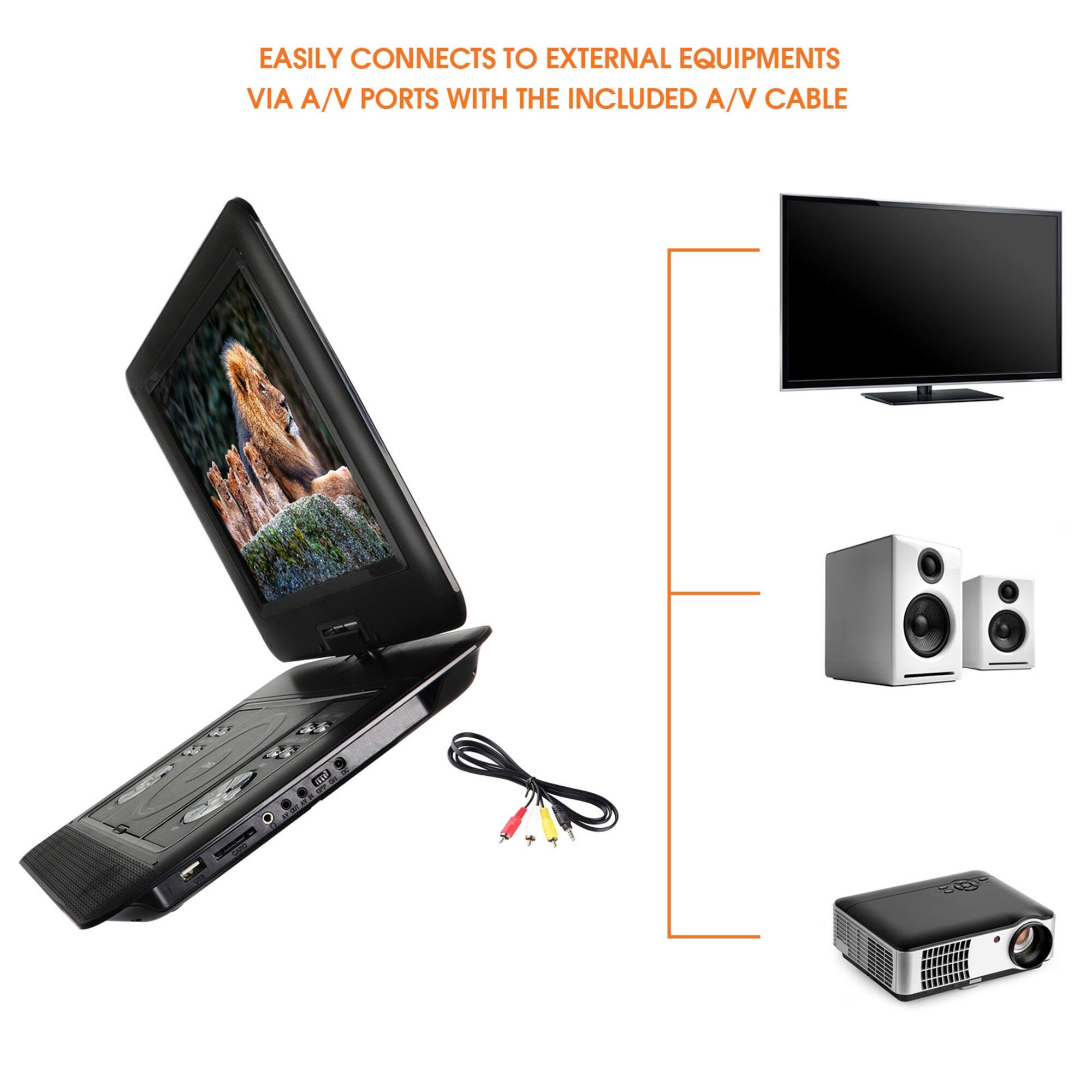 Trexonic 14.1" Portable DVD Player with Swivel LCD Screen